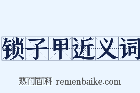锁子甲近义词是什么意思的图片